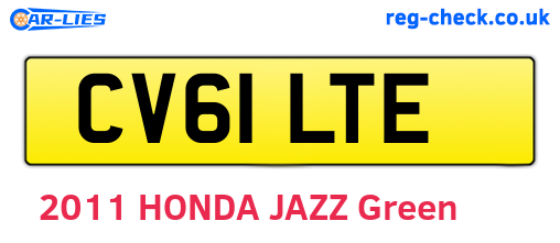 CV61LTE are the vehicle registration plates.