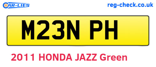 M23NPH are the vehicle registration plates.