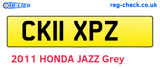 CK11XPZ are the vehicle registration plates.