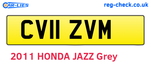 CV11ZVM are the vehicle registration plates.