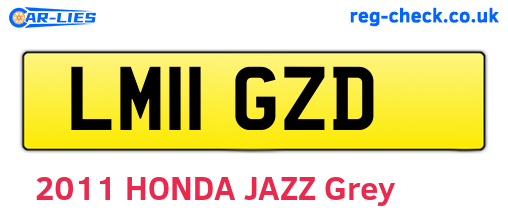 LM11GZD are the vehicle registration plates.