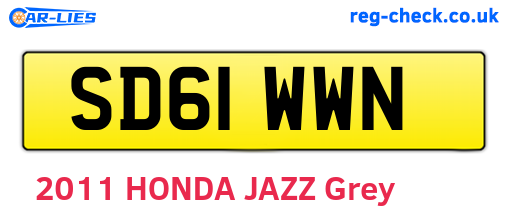 SD61WWN are the vehicle registration plates.