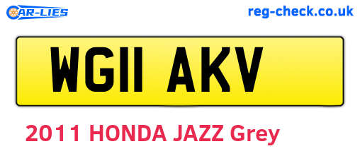 WG11AKV are the vehicle registration plates.