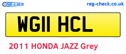 WG11HCL are the vehicle registration plates.