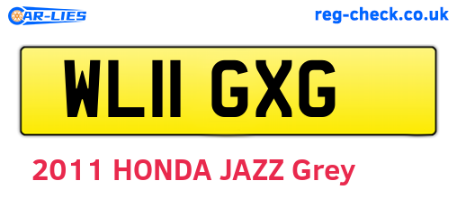 WL11GXG are the vehicle registration plates.