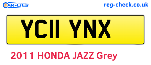 YC11YNX are the vehicle registration plates.