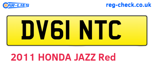 DV61NTC are the vehicle registration plates.