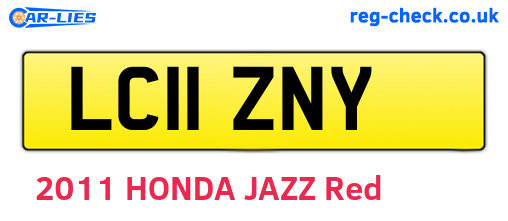 LC11ZNY are the vehicle registration plates.