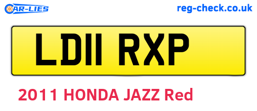 LD11RXP are the vehicle registration plates.