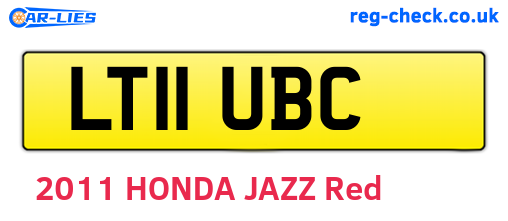 LT11UBC are the vehicle registration plates.