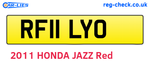 RF11LYO are the vehicle registration plates.