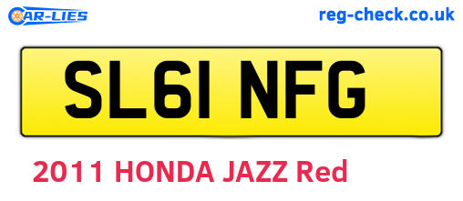 SL61NFG are the vehicle registration plates.