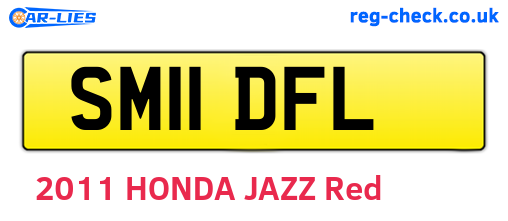 SM11DFL are the vehicle registration plates.