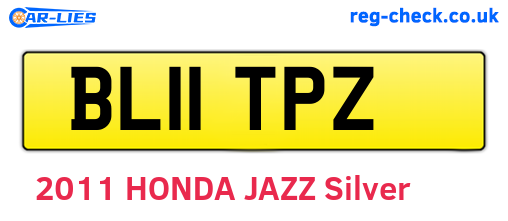 BL11TPZ are the vehicle registration plates.