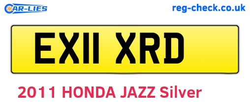 EX11XRD are the vehicle registration plates.