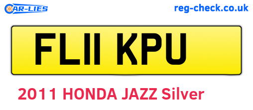 FL11KPU are the vehicle registration plates.