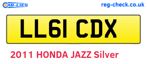 LL61CDX are the vehicle registration plates.