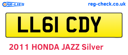 LL61CDY are the vehicle registration plates.
