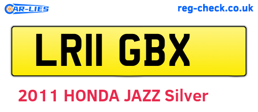 LR11GBX are the vehicle registration plates.