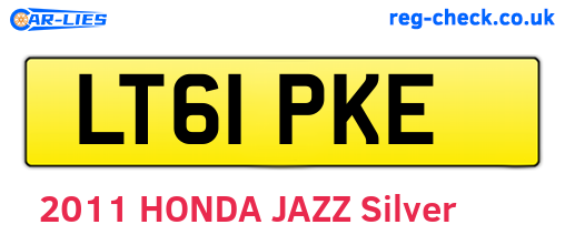 LT61PKE are the vehicle registration plates.