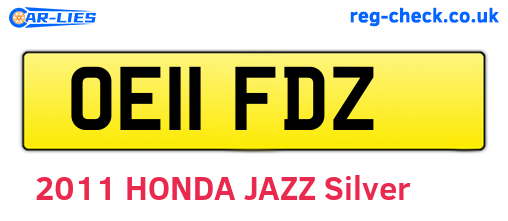 OE11FDZ are the vehicle registration plates.