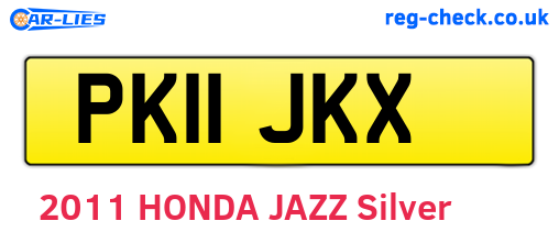 PK11JKX are the vehicle registration plates.
