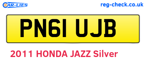 PN61UJB are the vehicle registration plates.