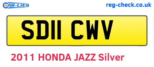 SD11CWV are the vehicle registration plates.
