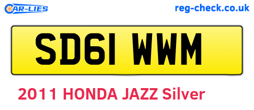 SD61WWM are the vehicle registration plates.