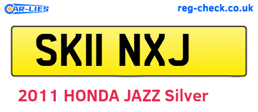 SK11NXJ are the vehicle registration plates.
