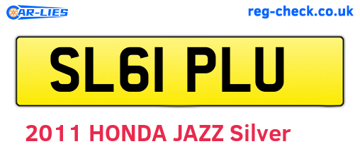 SL61PLU are the vehicle registration plates.