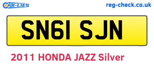 SN61SJN are the vehicle registration plates.