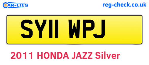 SY11WPJ are the vehicle registration plates.