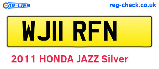 WJ11RFN are the vehicle registration plates.
