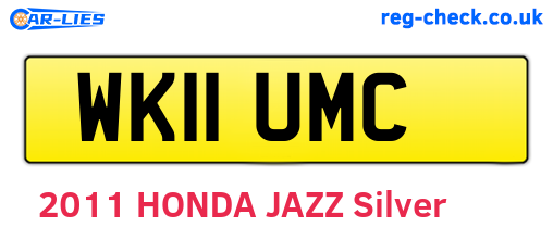 WK11UMC are the vehicle registration plates.