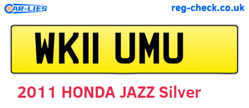 WK11UMU are the vehicle registration plates.