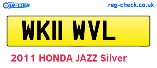 WK11WVL are the vehicle registration plates.
