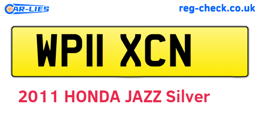 WP11XCN are the vehicle registration plates.