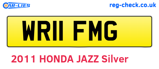 WR11FMG are the vehicle registration plates.