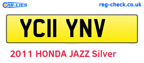 YC11YNV are the vehicle registration plates.