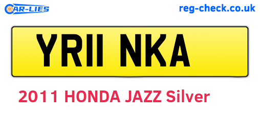 YR11NKA are the vehicle registration plates.