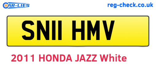 SN11HMV are the vehicle registration plates.