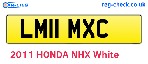 LM11MXC are the vehicle registration plates.