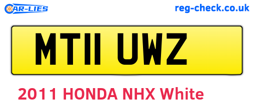 MT11UWZ are the vehicle registration plates.