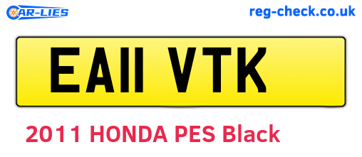 EA11VTK are the vehicle registration plates.