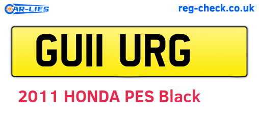 GU11URG are the vehicle registration plates.