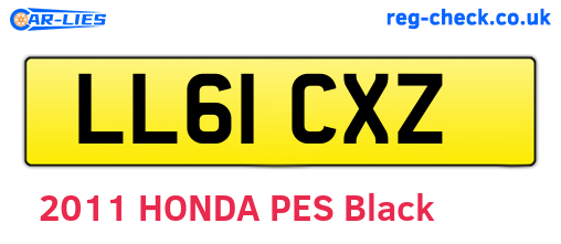 LL61CXZ are the vehicle registration plates.