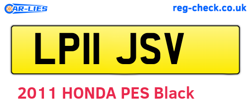 LP11JSV are the vehicle registration plates.