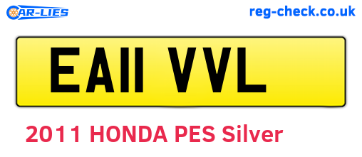 EA11VVL are the vehicle registration plates.