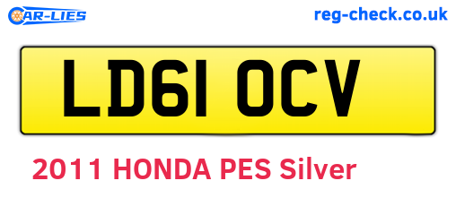 LD61OCV are the vehicle registration plates.